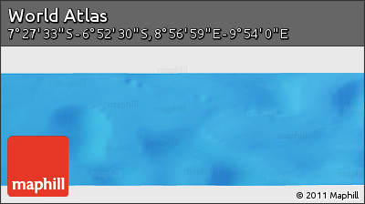 Physical Panoramic Map of the Area around 7° 10' 2" S, 9° 25' 30" E