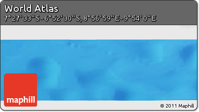 Physical Panoramic Map of the Area around 7° 10' 2" S, 9° 25' 30" E