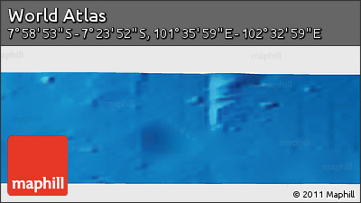 Physical Panoramic Map of the Area around 7° 41' 23" S, 102° 4' 29" E