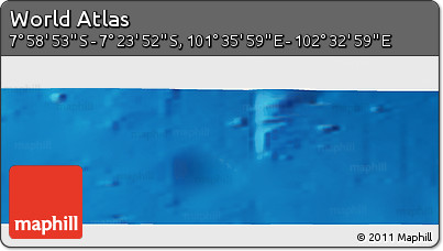 Physical Panoramic Map of the Area around 7° 41' 23" S, 102° 4' 29" E