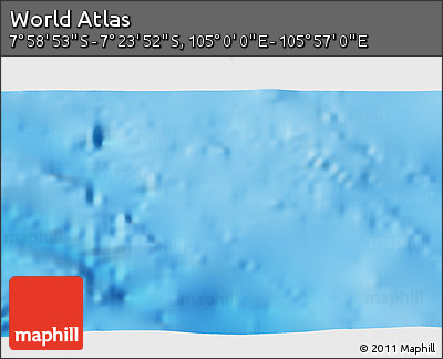 Physical 3D Map of the Area around 7° 41' 23" S, 105° 28' 29" E