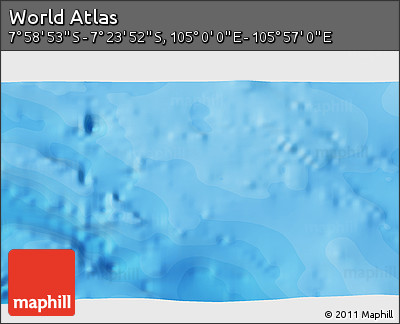 Political 3D Map of the Area around 7° 41' 23" S, 105° 28' 29" E