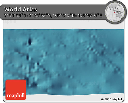 Satellite 3D Map of the Area around 7° 41' 23" S, 105° 28' 29" E