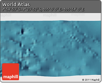 Satellite 3D Map of the Area around 7° 41' 23" S, 105° 28' 29" E
