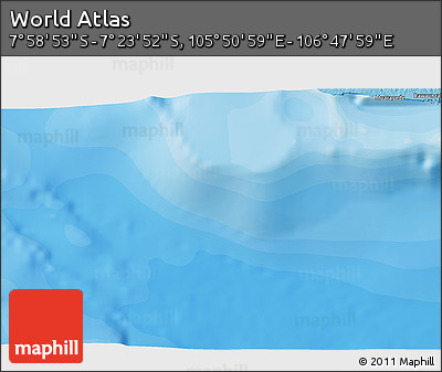Political 3D Map of the Area around 7° 41' 23" S, 106° 19' 29" E