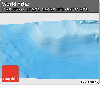 Political 3D Map of the Area around 7° 41' 23" S, 106° 19' 29" E