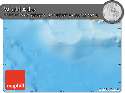 Shaded Relief Map of the Area around 7° 41' 23" S, 106° 19' 29" E