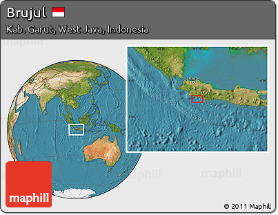 Satellite Location Map of Brujul