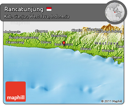 Physical Panoramic Map of Rancatunjung