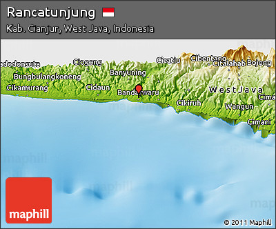 Physical Panoramic Map of Rancatunjung
