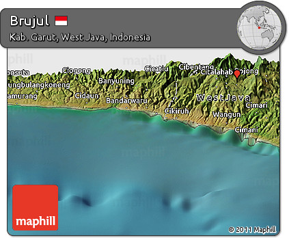 Satellite Panoramic Map of Brujul
