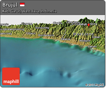Satellite Panoramic Map of Brujul