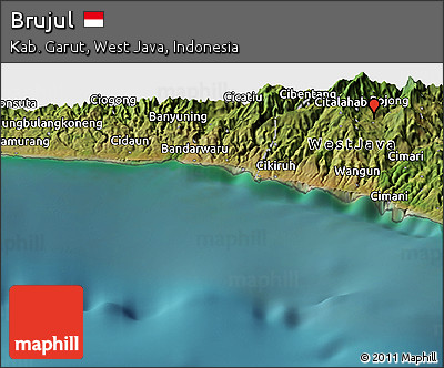 Satellite Panoramic Map of Brujul