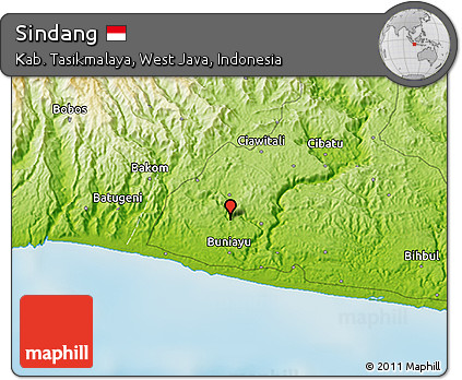 Physical 3D Map of Sindang