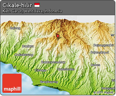 Physical 3D Map of Cikale-hilir