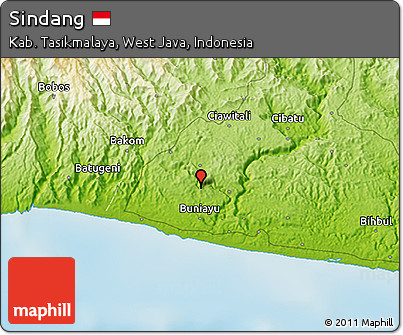 Physical 3D Map of Sindang