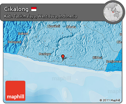 Political 3D Map of Cikalong