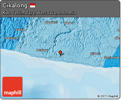 Political 3D Map of Cikalong