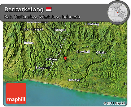Satellite 3D Map of Bantarkalong