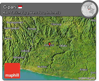 Satellite 3D Map of Cipari