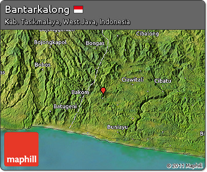 Satellite 3D Map of Bantarkalong