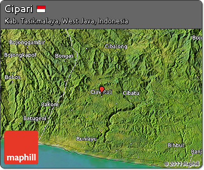 Satellite 3D Map of Cipari