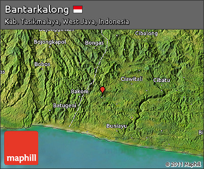 Satellite 3D Map of Bantarkalong