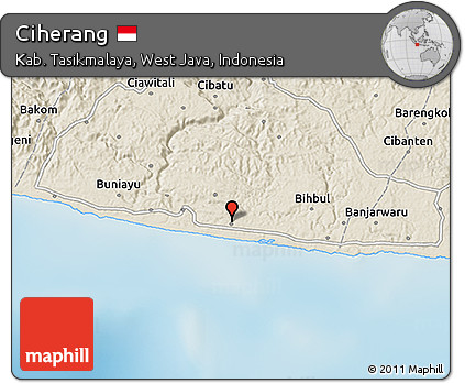 Shaded Relief 3D Map of Ciherang