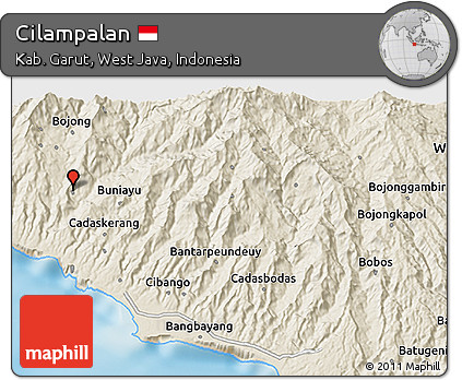 Shaded Relief 3D Map of Cilampalan