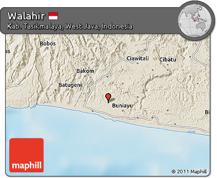 Shaded Relief 3D Map of Walahir