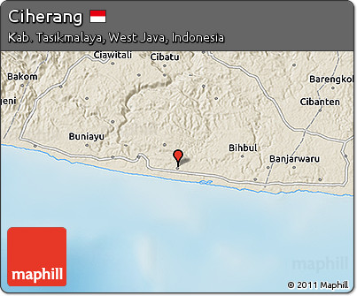 Shaded Relief 3D Map of Ciherang