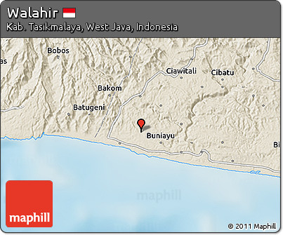 Shaded Relief 3D Map of Walahir
