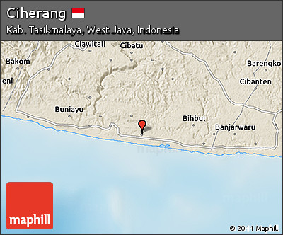 Shaded Relief 3D Map of Ciherang