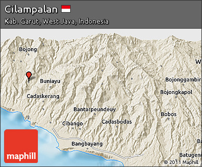 Shaded Relief 3D Map of Cilampalan