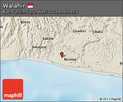 Shaded Relief 3D Map of Walahir