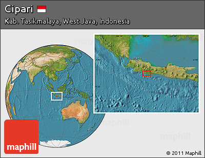 Satellite Location Map of Cipari