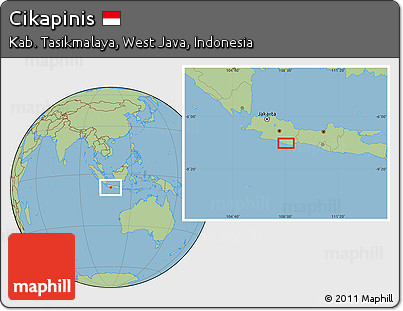 Savanna Style Location Map of Cikapinis