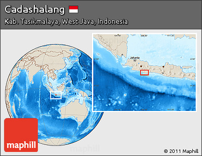Shaded Relief Location Map of Cadashalang