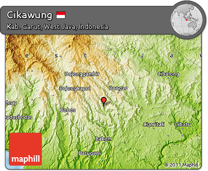 Physical Map of Cikawung