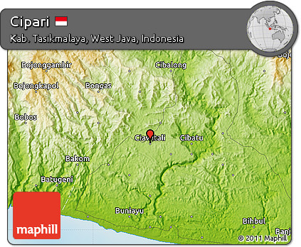 Physical Map of Cipari
