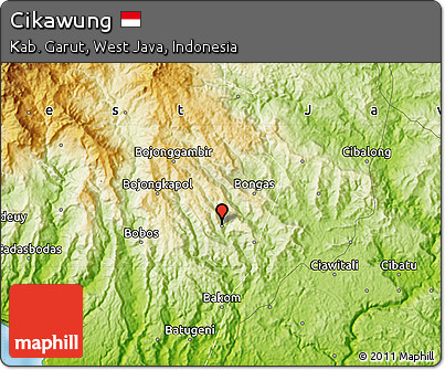 Physical Map of Cikawung