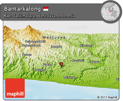 Physical Panoramic Map of Bantarkalong