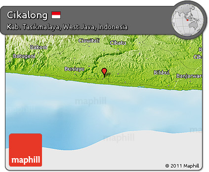 Physical Panoramic Map of Cikalong