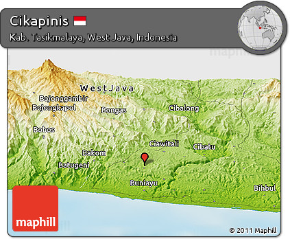 Physical Panoramic Map of Cikapinis
