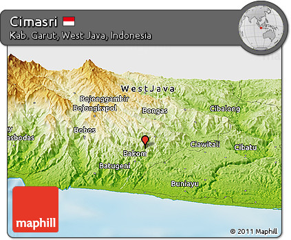 Physical Panoramic Map of Cimasri