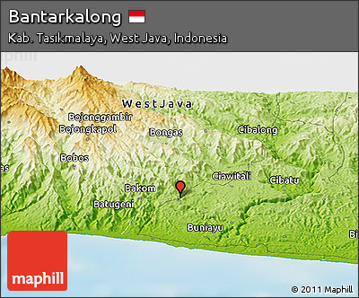 Physical Panoramic Map of Bantarkalong