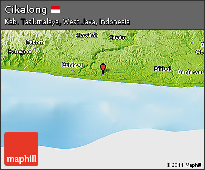 Physical Panoramic Map of Cikalong