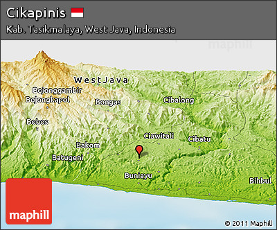 Physical Panoramic Map of Cikapinis