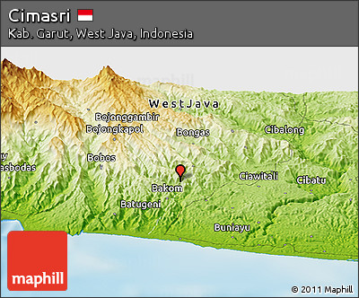 Physical Panoramic Map of Cimasri