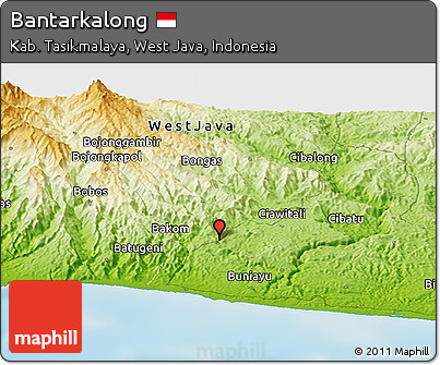 Physical Panoramic Map of Bantarkalong